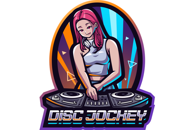 disc-jockey-esport-mascot-logo-design