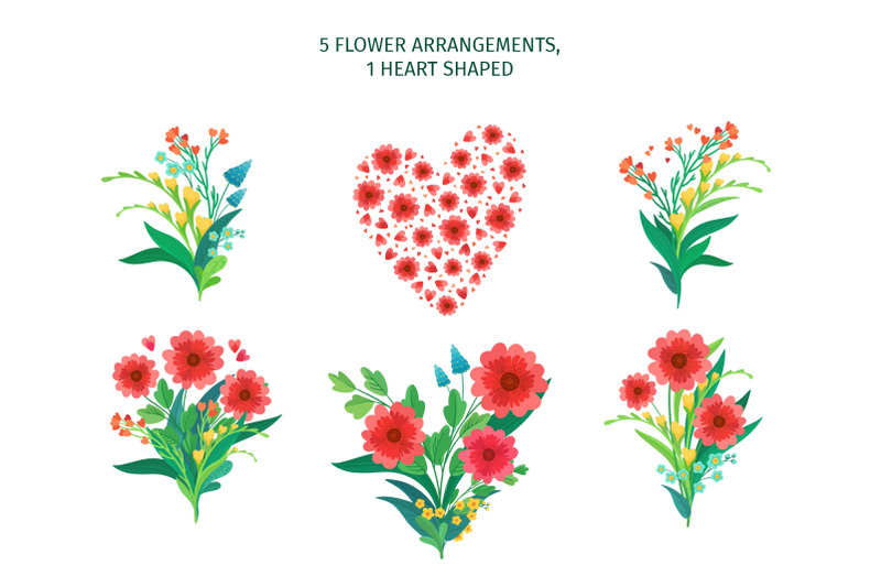 flower-frame-wreath-seamless-border-floral-arrangements-clipart-set