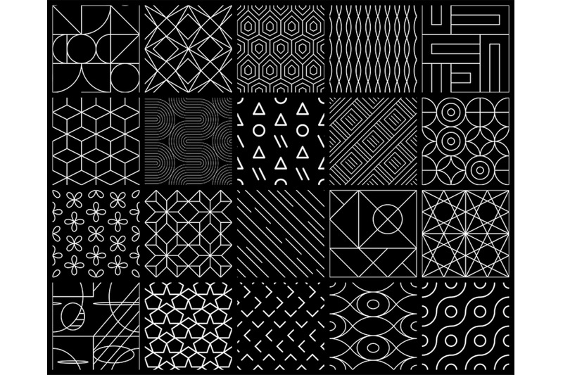 set-of-geometric-seamless-patterns