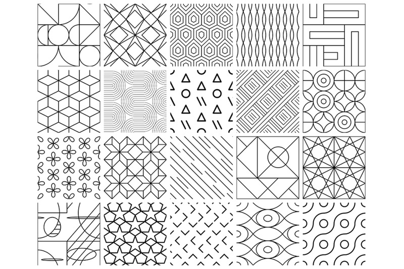 set-of-geometric-seamless-patterns