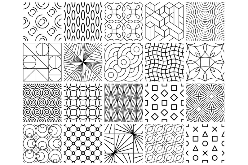 set-of-geometric-seamless-patterns