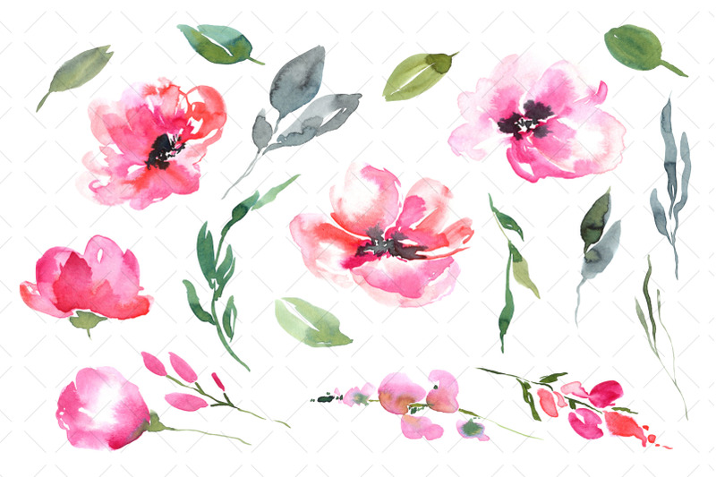 watercolor-bright-pink-flowers-png