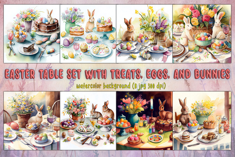 easter-table-set-with-eggs-and-bunnies