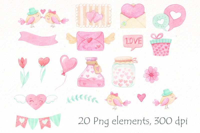 watercolor-valentines-clipart-valentine-039-s-day-bundle-png