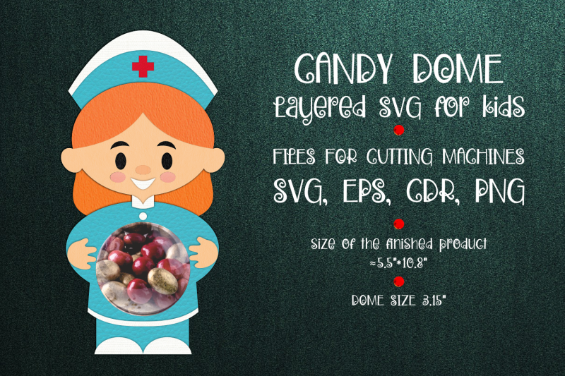 nurse-candy-dome-paper-craft-template-svg