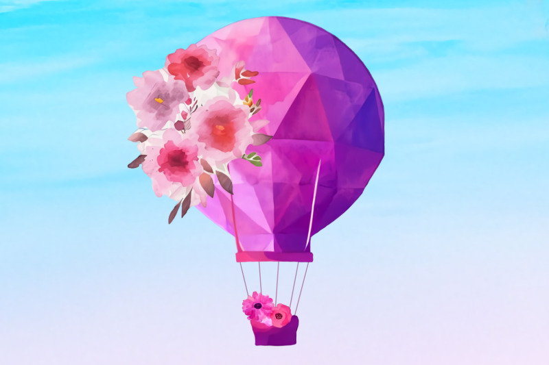 watercolor-pink-floral-hot-air-balloons-sublimation-png