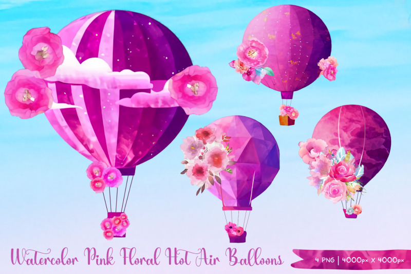 watercolor-pink-floral-hot-air-balloons-sublimation-png