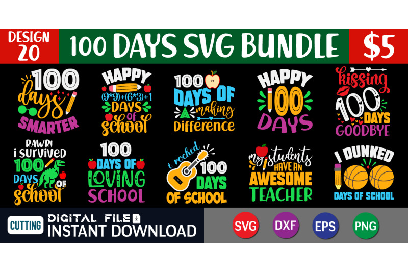 100-days-svg-bundle