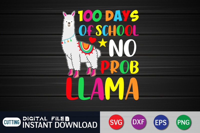 100-days-of-school-no-prob-llama-svg