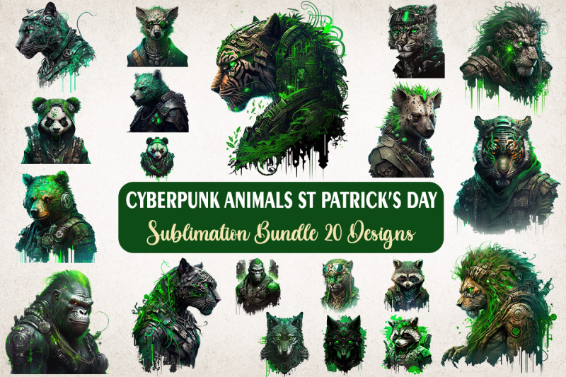 cyberpunk-animals-st-patrick-039-s-day-bundle