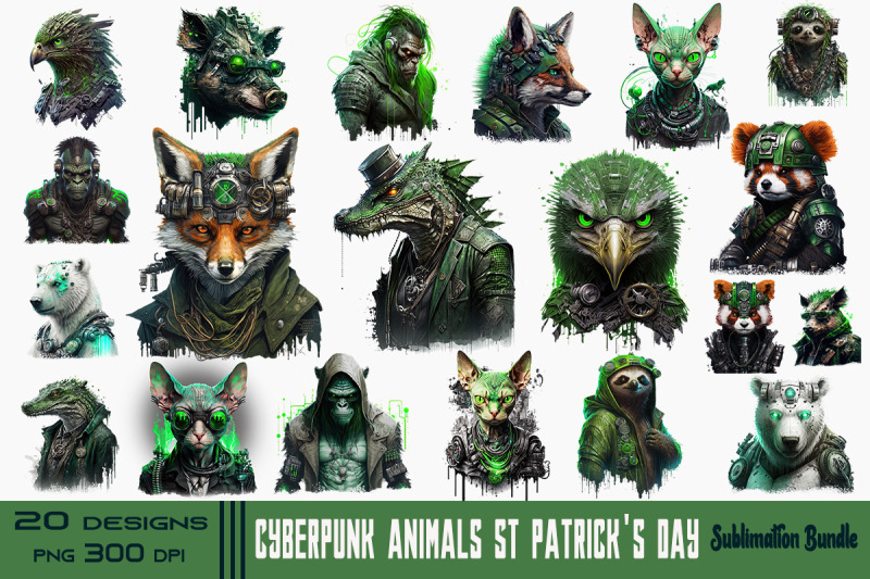 cyberpunk-animals-st-patrick-039-s-day-bundle-2