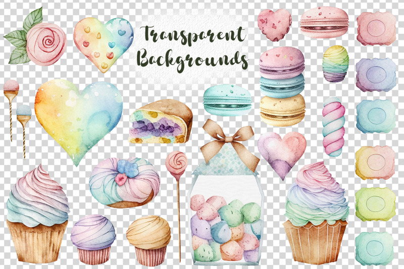 watercolor-sweets-clipart-desserts-digital-clipart