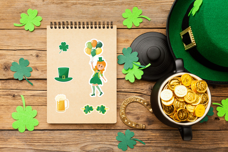 st-patricks-day-sticker-set