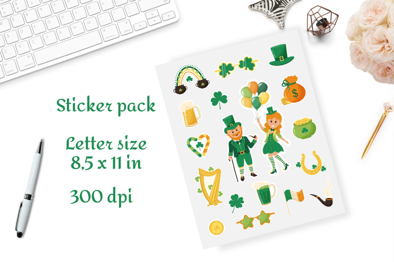 st-patricks-day-sticker-set