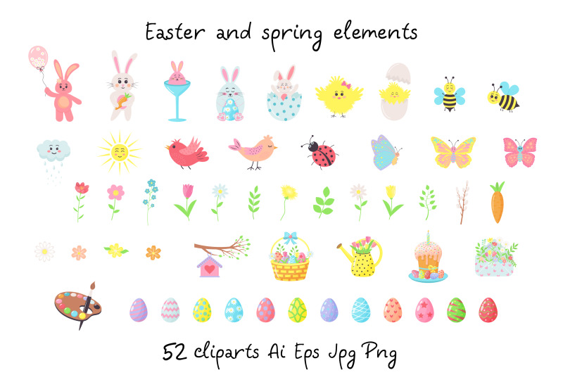 big-easter-and-spring-clipart-set
