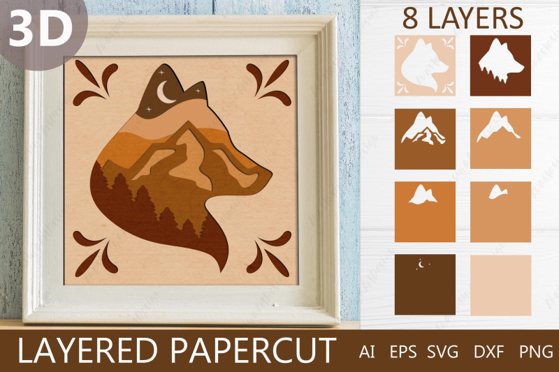 3d-shadow-box-mountain-and-fox-svg-papercut-layered