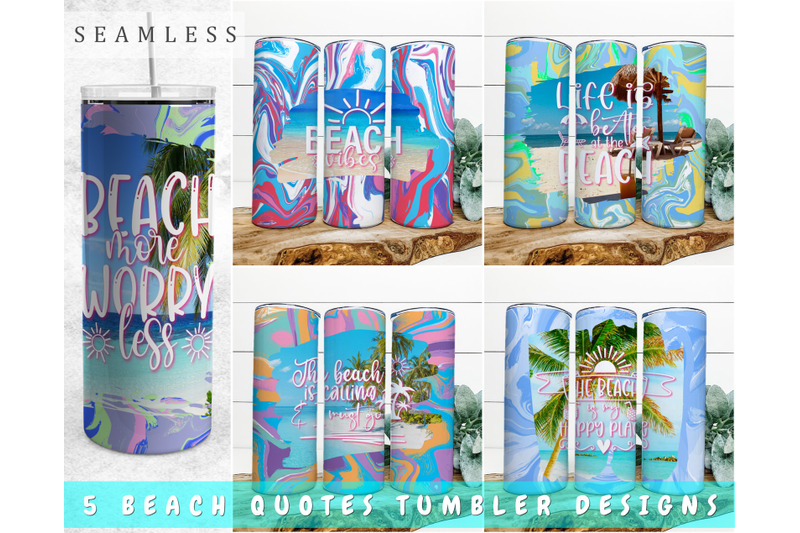 beach-tumbler-wraps-bundle-20-oz-skinny-tumbler-beach-quote-designs