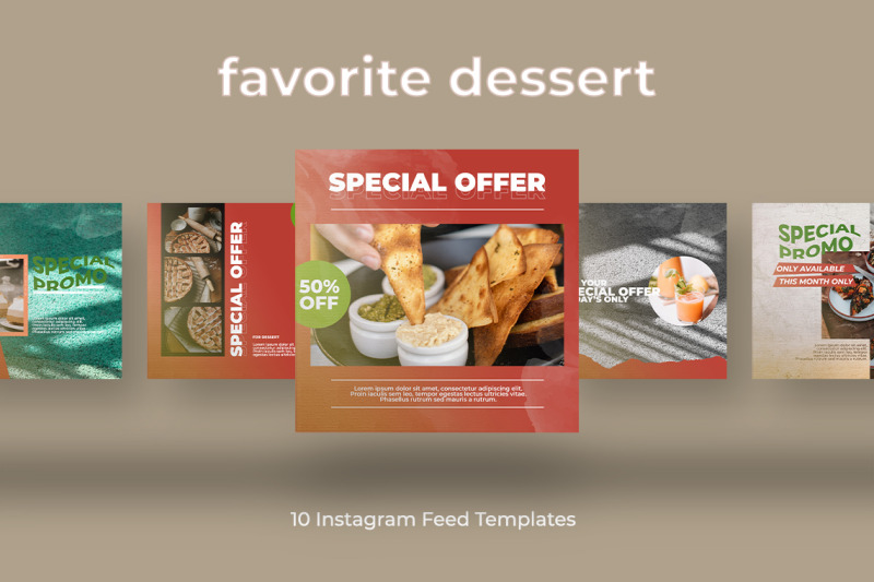 dessert-food-instagram-post-template