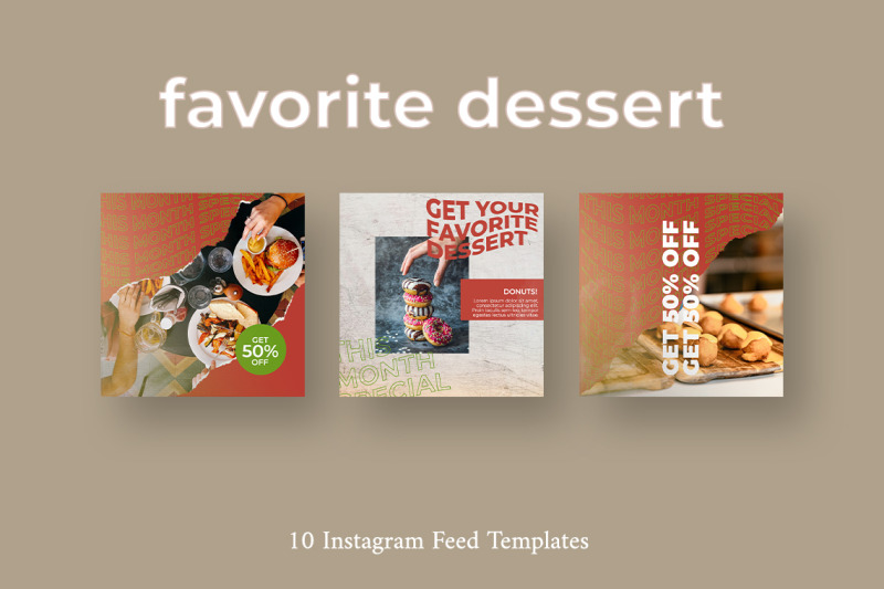 dessert-food-instagram-post-template