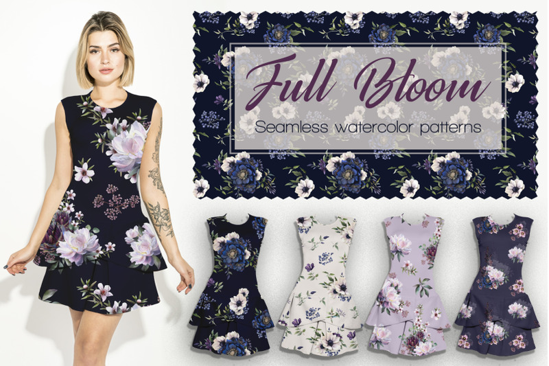 full-bloom-watercolor-patterns