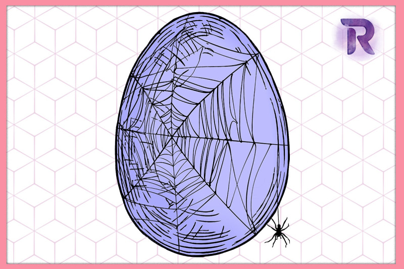 scary-pastel-egg-spider-net-goth-easter