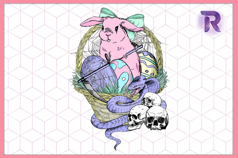 pastel-easter-basket-bunny-egg-skeleton