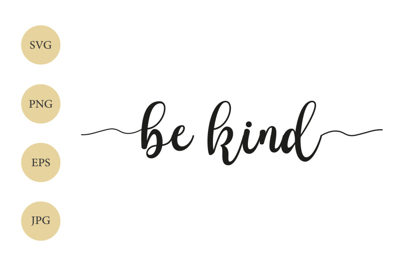 be-kind-svg-be-kind-with-tails-stylized-text-svg-word-svg