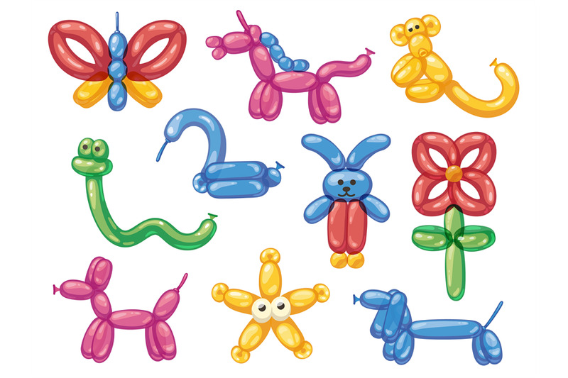 balloon-animals-cartoon-helium-rubber-dog-butterfly-horse-monkey-snak