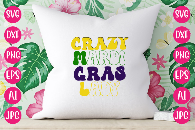 crazy-mardi-gras-lady-retro-design