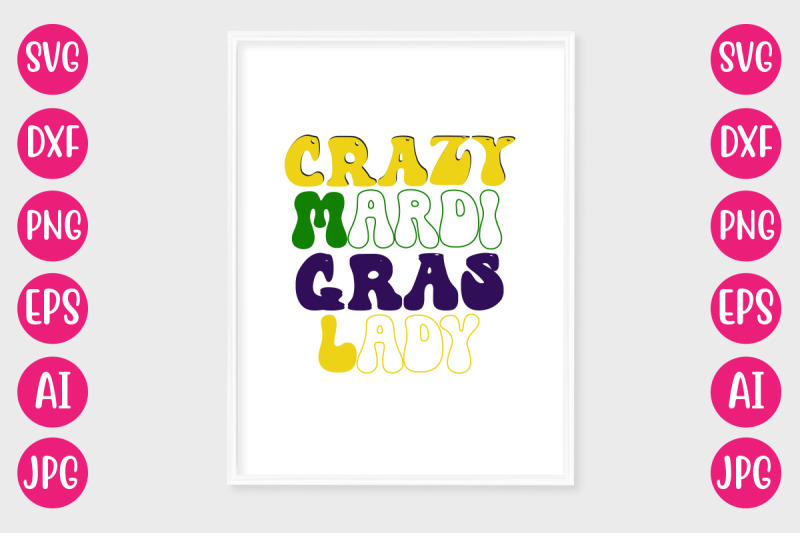 crazy-mardi-gras-lady-retro-design