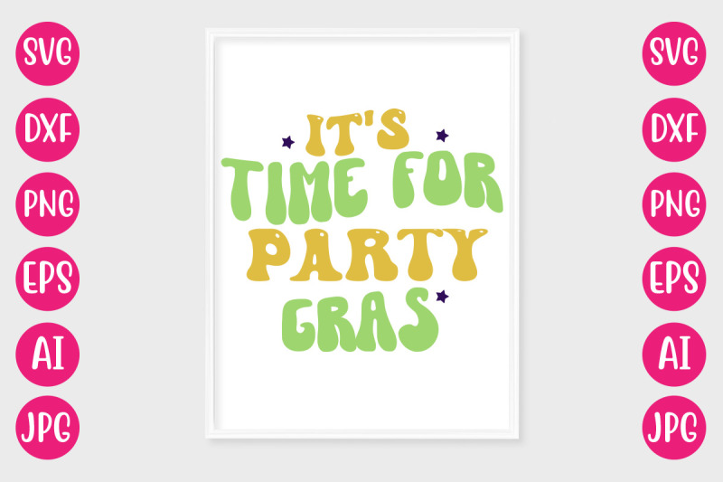 it-039-s-time-for-party-gras-retro-design