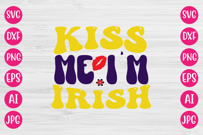 kiss-me-i-039-m-irish-retro-design