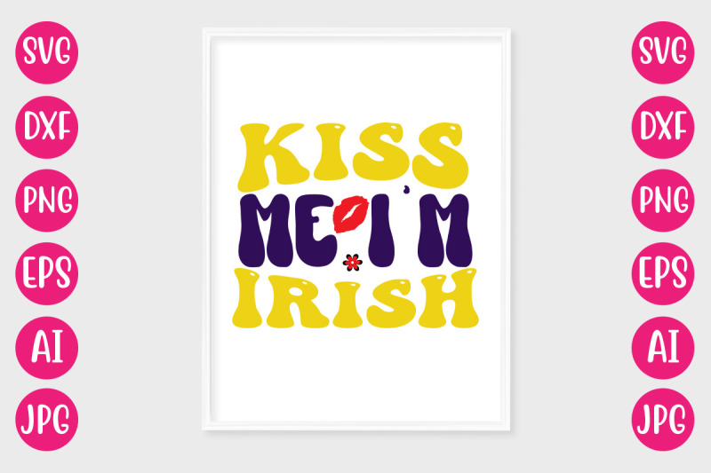 kiss-me-i-039-m-irish-retro-design