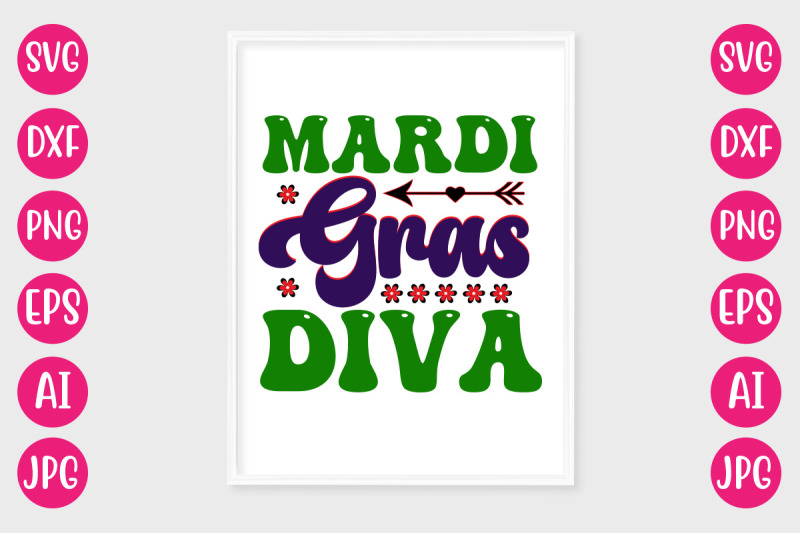 mardi-gras-diva-retro-design