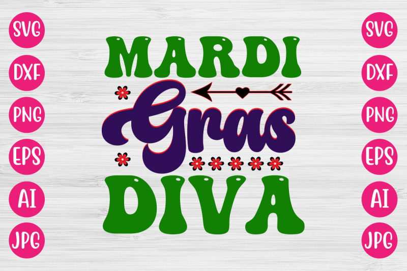 mardi-gras-diva-retro-design