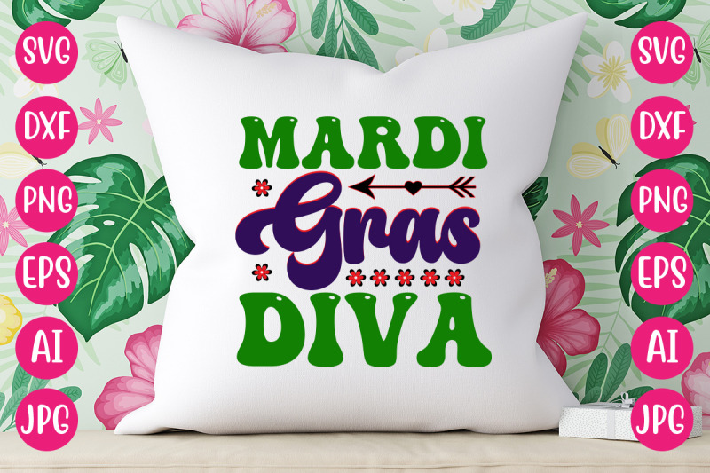 mardi-gras-diva-retro-design