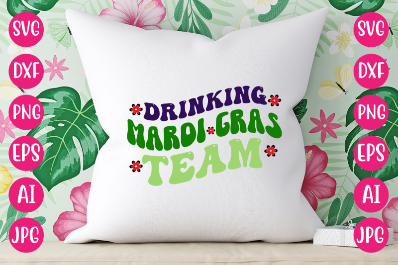 mardi-gras-drinking-team-retro-design