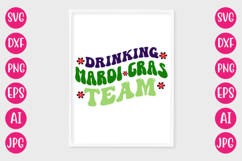 mardi-gras-drinking-team-retro-design