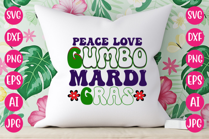 peace-love-gumbo-mardi-gras-retro-design