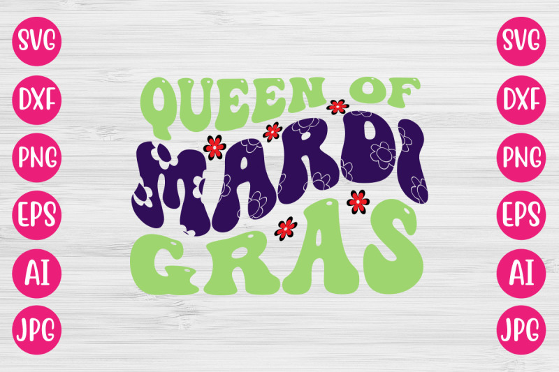 queen-of-mardi-gras-retro-design