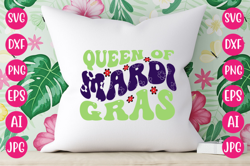 queen-of-mardi-gras-retro-design