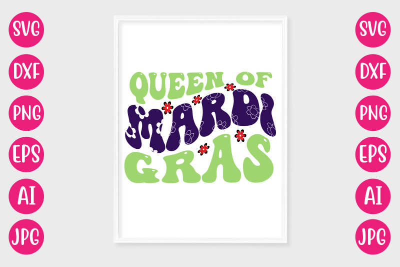 queen-of-mardi-gras-retro-design