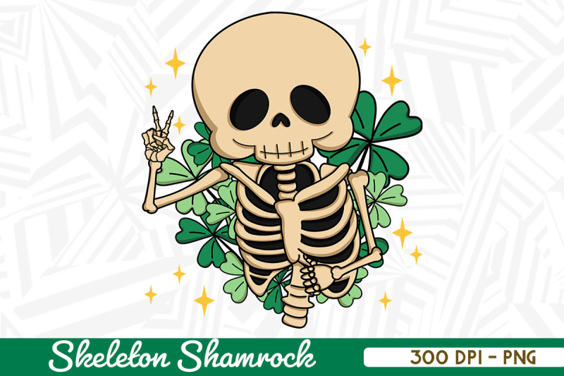 lucky-skeleton-retro-shamrock