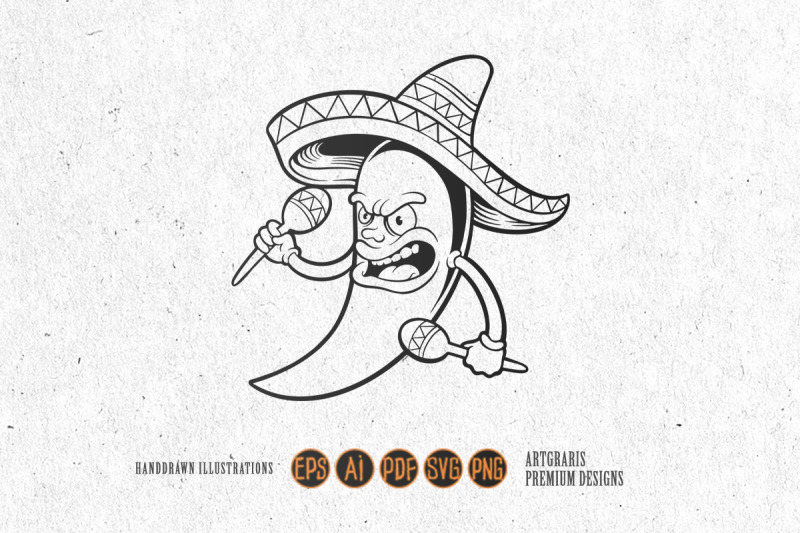 angry-chilli-pepper-mexico-sombrero-hat-playing-maracas-cinco-de-mayo