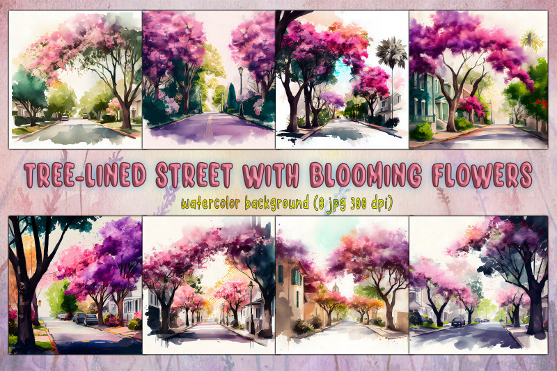 tree-lined-street-with-blooming-flowers