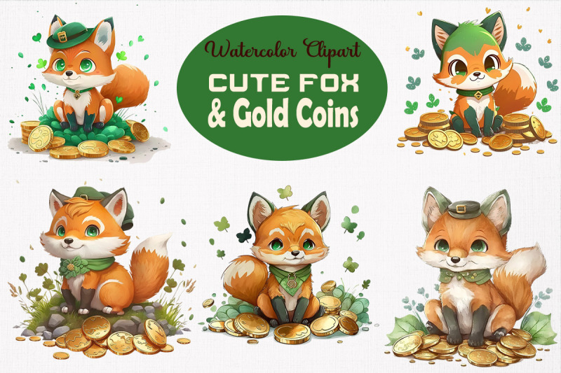 fox-amp-coins-st-patrick-039-s-day-clipart-bundle