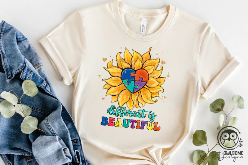 autism-different-is-beautiful-sunflower