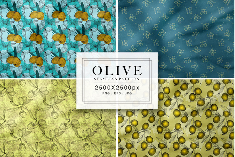 olive-seamless-patterns