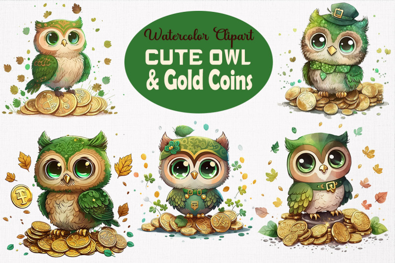 owl-amp-coins-st-patrick-039-s-day-clipart-bundle