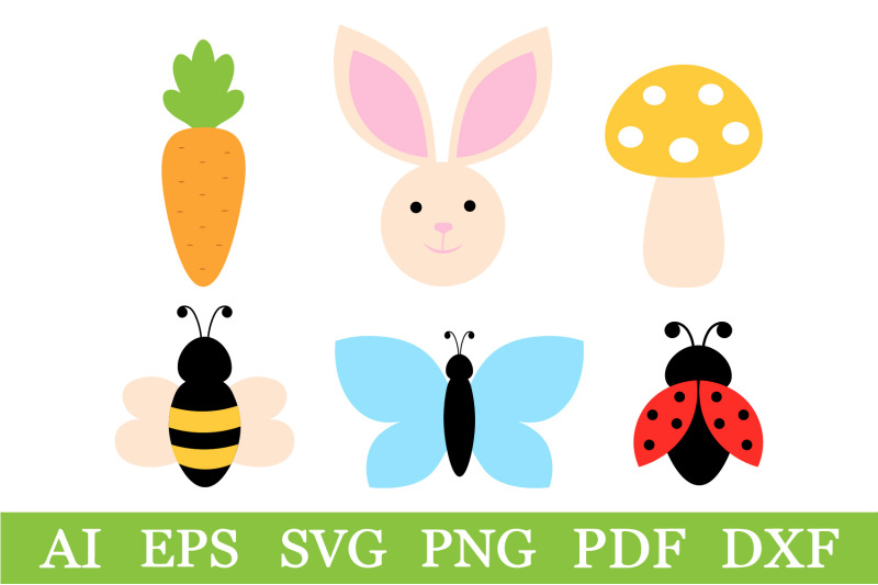 spring-clipart-spring-sublimation-bunny-insect-carrot-svg